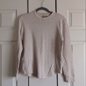 American Eagle Beige Long Sleeve Thermal Shirt. Women's XS Cozy, Neutral, Layer